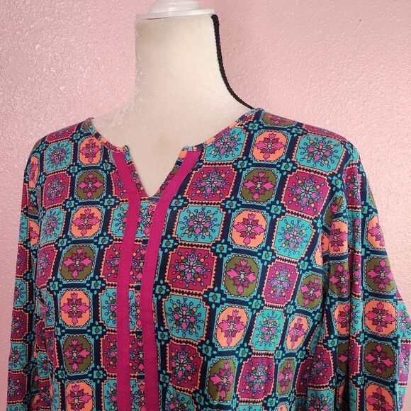 Kim Rogers Printed Top XL - Picture 3 of 7